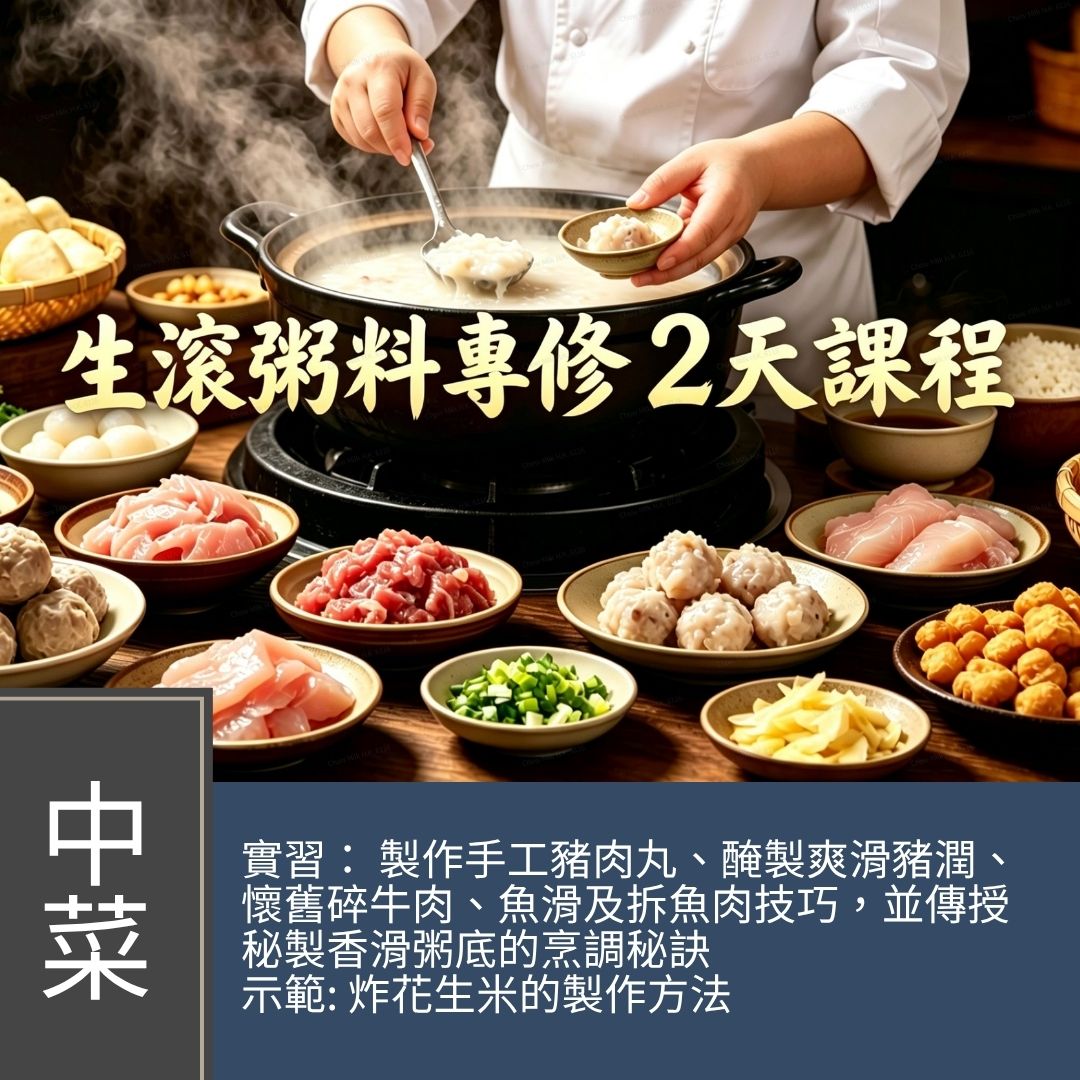 (實習班) Gigi Lee - 生滾粥料專修 2 天課程  